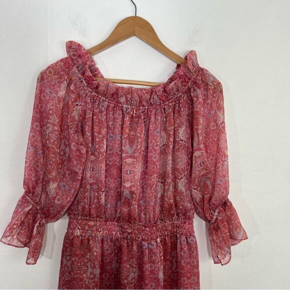 MISA LOS ANGELES Washed Rose Pink Danae Floral Blouson Mini Dress Size M NWOT - Picture 12 of 16